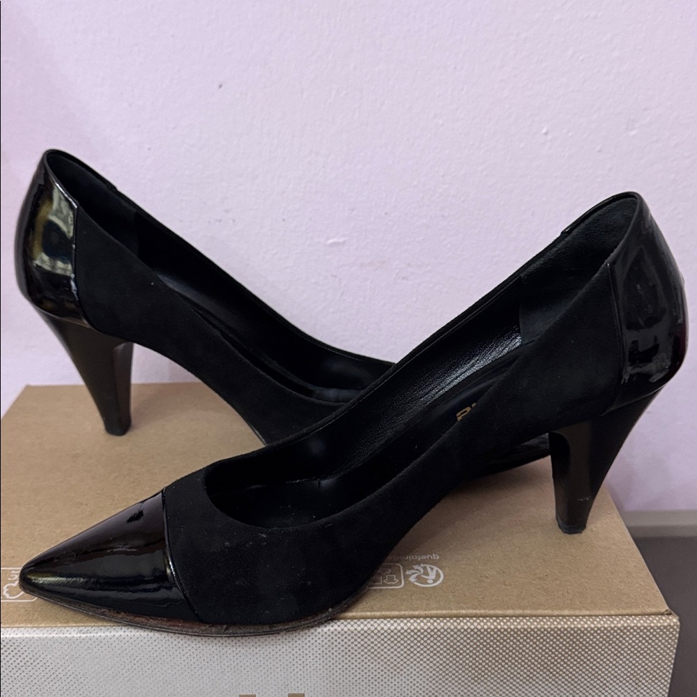 Vero Cuoio Black Glossy Heels